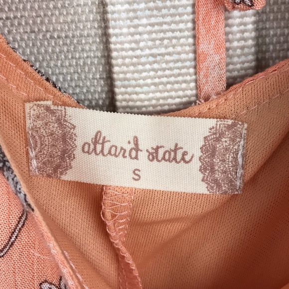 Altar’d State Peach Daisy Floral Sun Dress Small - Picture 5 of 6